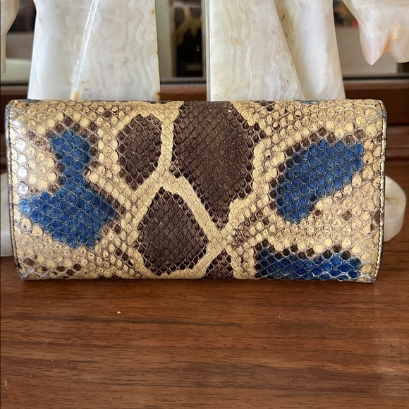 Fendi Multi Color Python Excotic Turn Lock Wallet EUC (with COA) - Picture 3 of 12